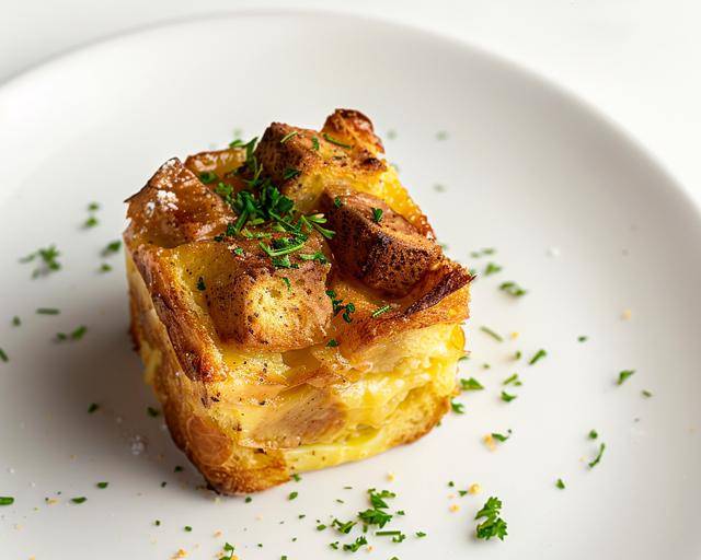 ilustrasi bread butter pudding panggang 