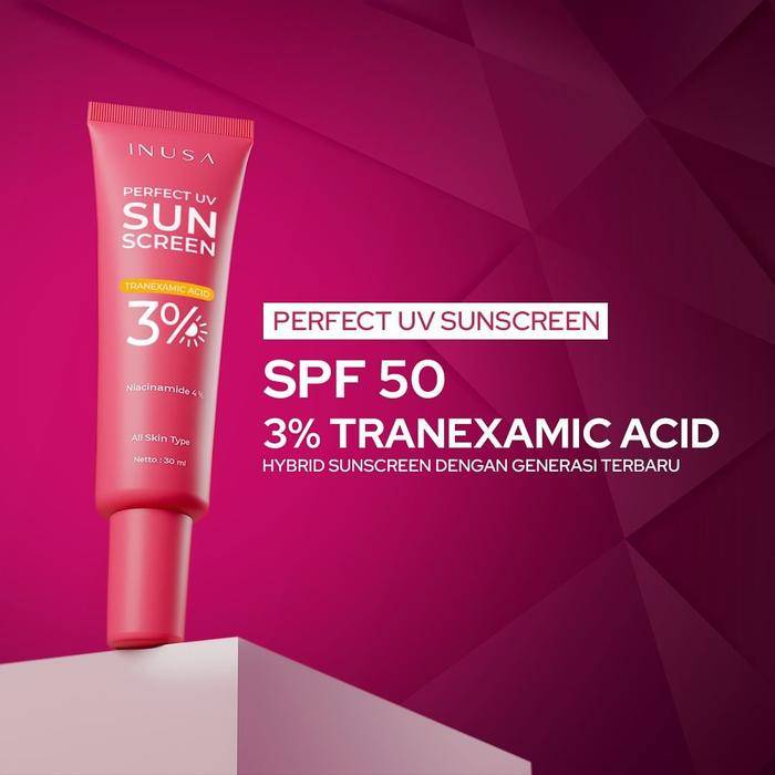 Inusa UV Perfect Sunscreen 3% Tranexamic Acid SPF 50 (tokopedia.com/perawatanjogja)