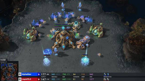 AlphaStar beraksi di Starcraft II 