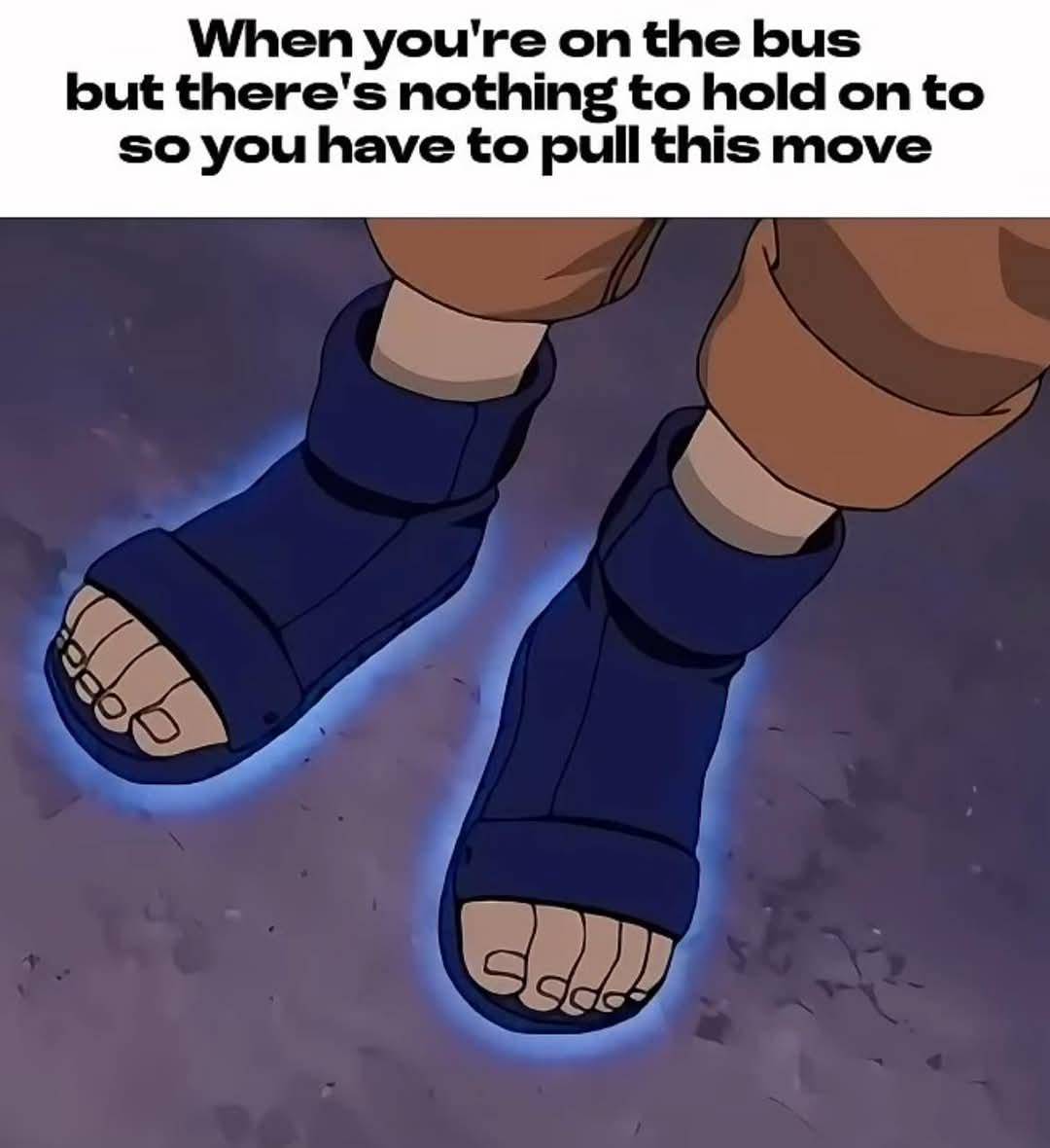 meme anime tentang naik bus