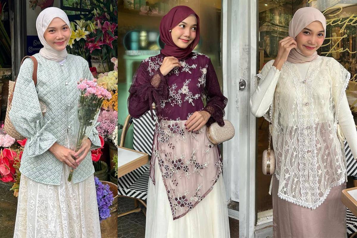 potret ide OOTD hijab bergaya feminin ala Diva Syifa