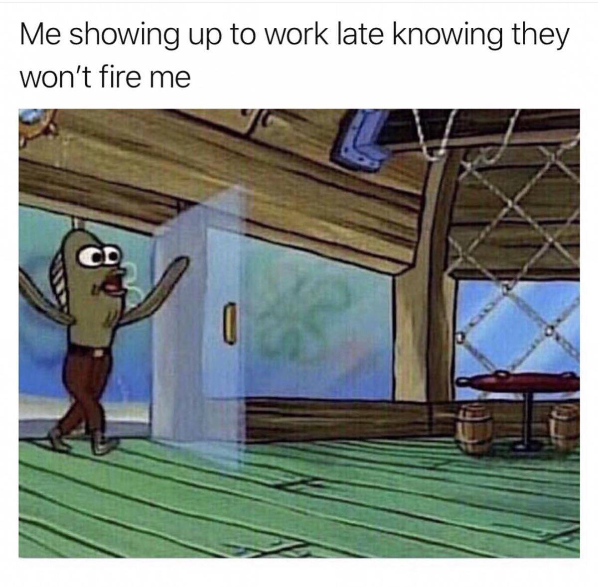 meme SpongeBob tentang bos