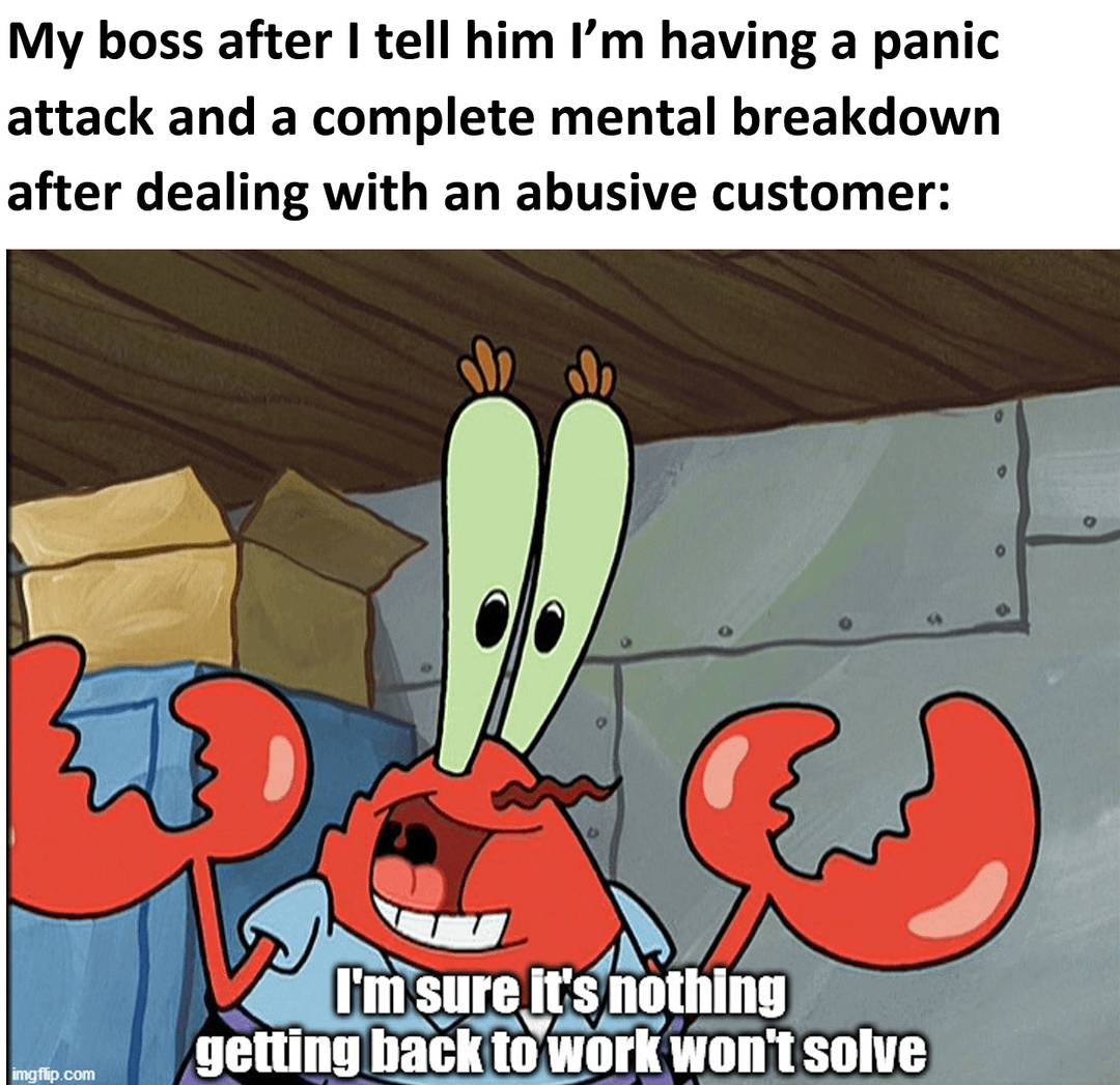 meme SpongeBob tentang bos