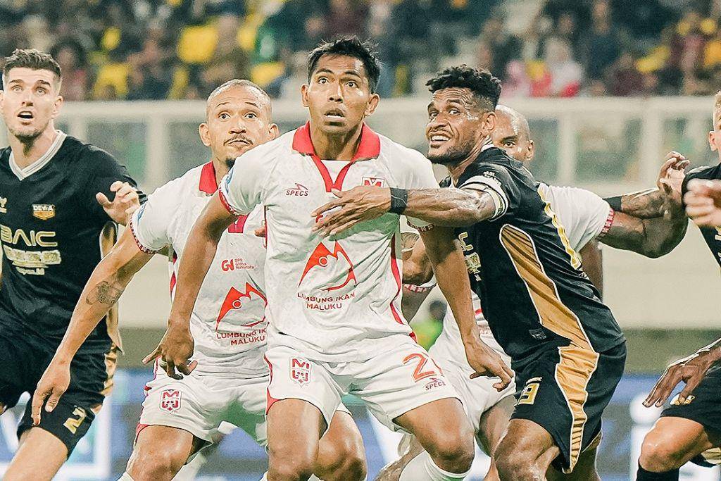 Salah satu momen pertandingan pekan pertama BRI Super League 2025/2026 antara Dewa United versus Malut United di Banten International Stadium, Kab. Serang. 9 Agustus 2025. (Instagram.com/malutunitedfc)
