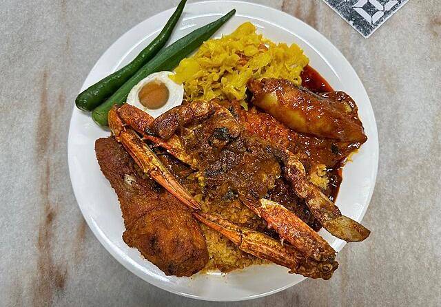 ilustrasi nasi kandar (commons.wikimedia.org/RAYEESAHAMED)