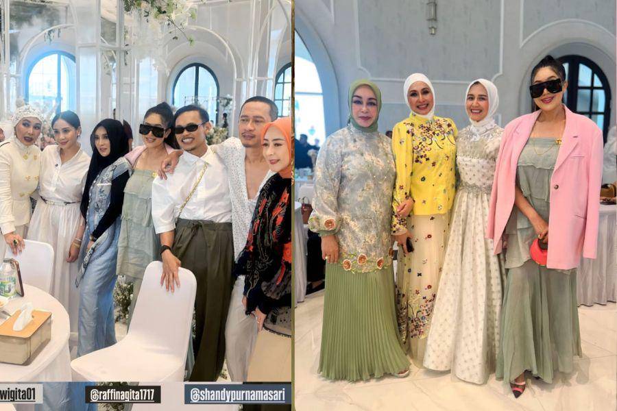 Gaya Artis di Pesta Pernikahan ke-30 Melly-Anto (instagram.com/saniasantai)
