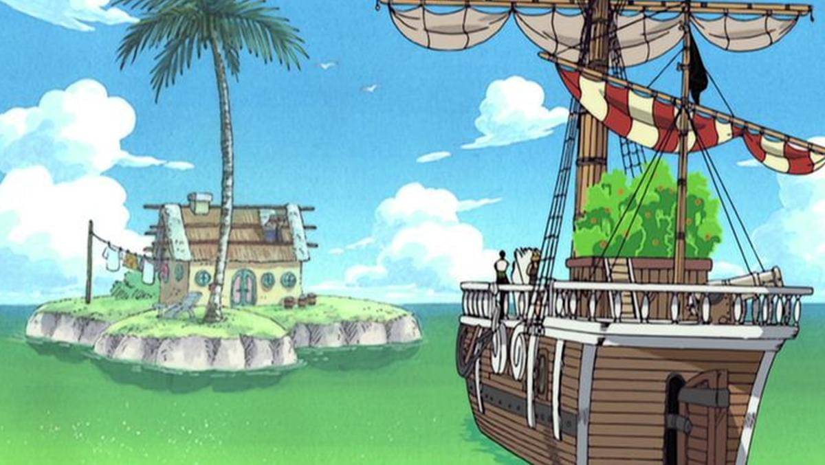 Pertemuan pertama kru Topi Jerami dan Crocus di dalam lambung Laboon - One Piece