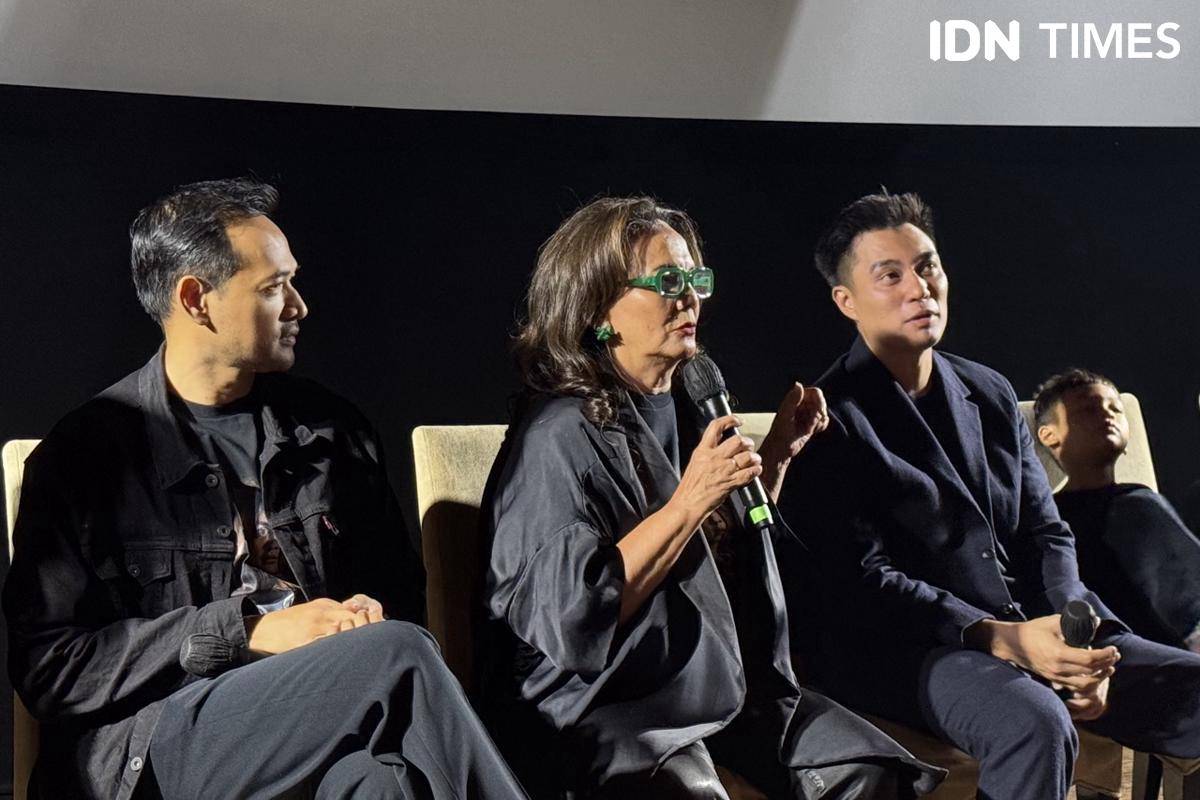 Christine Hakim dalam konferensi pers film Sukma pada Senin (11/8/2025)