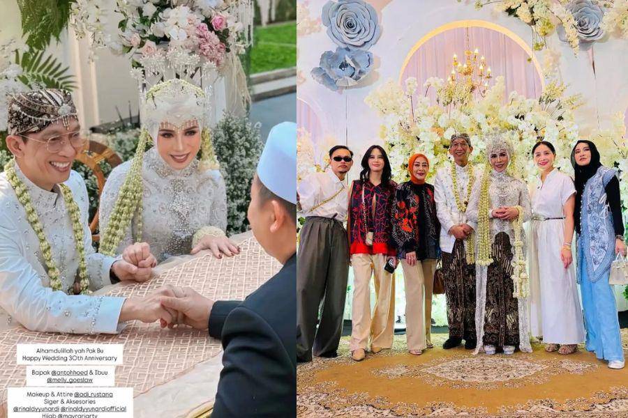 Dekorasi Anniv Pernikahan Melly Goeslaw-Anto Head (instagram.com/mayrariarty | instagram.com/raffinagita1717)
