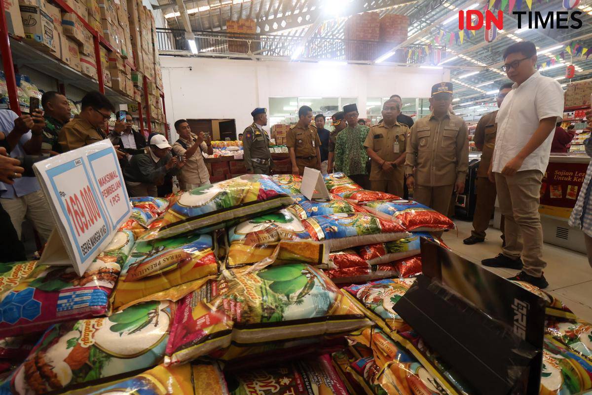 Wali Kota Balikpapan Rahmad Mas'ud memimpin sidak ketersediaan beras di Balikpapan. 
