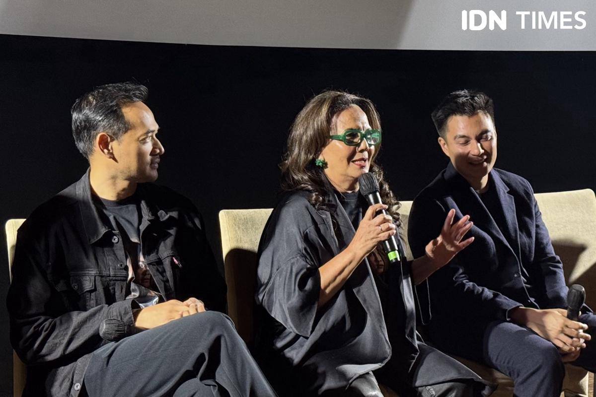 Christine Hakim dalam konferensi pers film Sukma pada Senin (11/8/2025)