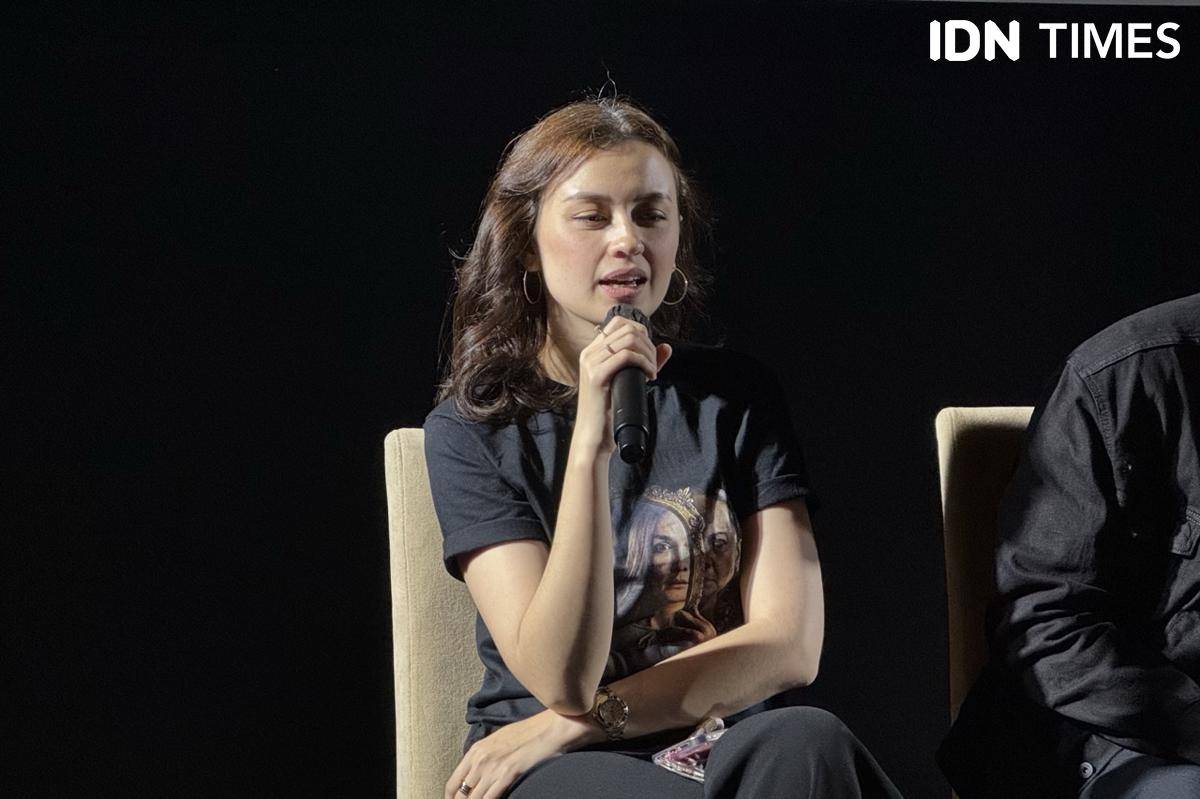 para cast dan tim produksi film Sukma pada Senin (11/8/2025)
