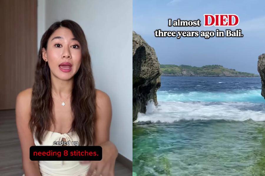 Tangkapan layar reels Lee Yvonne saat menceritakan kisahnya di Angel's Billabong