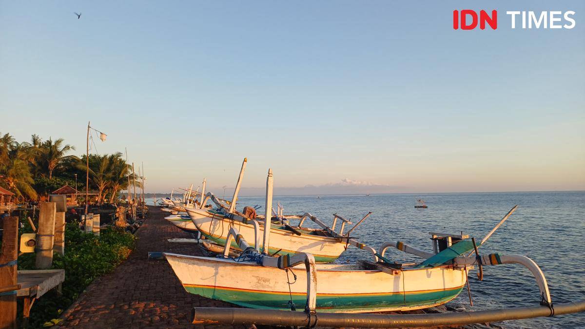 Potret perahu nelayan di Desa Wisata Les, Buleleng, Bali 