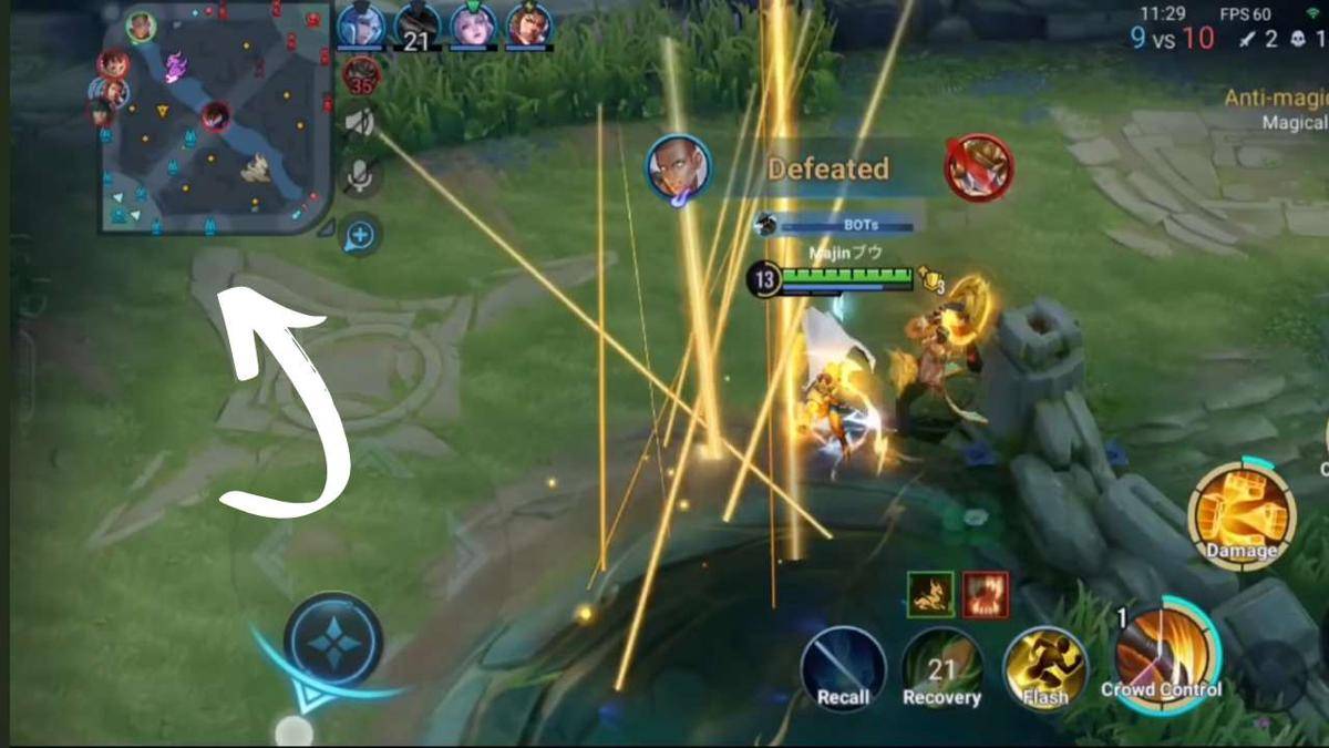 potret mini map di game HOK 