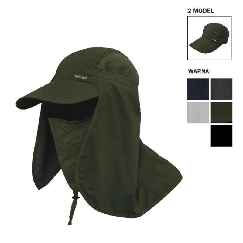 Elfs Active Topi Mancing Anti UV Masker Jepang Outdoor Hat (blibli.com/Elfs Active)