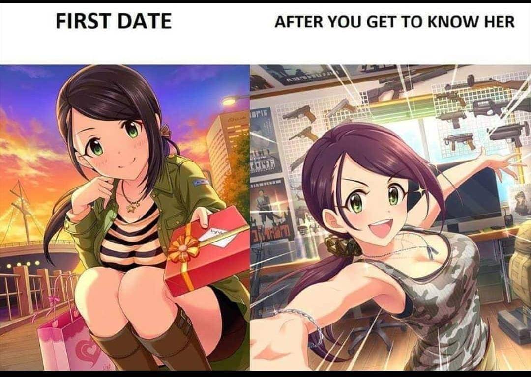 meme anime tentang kencan pertama