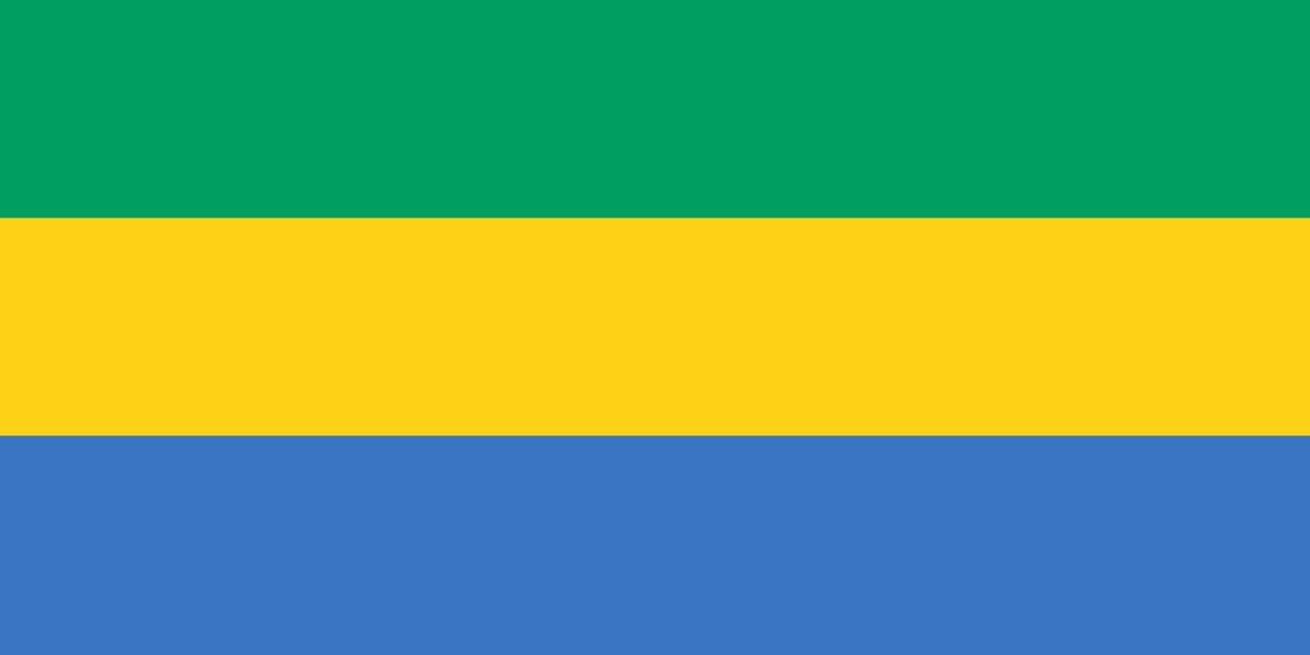 Ilustrasi bendera Gabon, Afrika (commons.wikimedia.org/Scaleboard99)