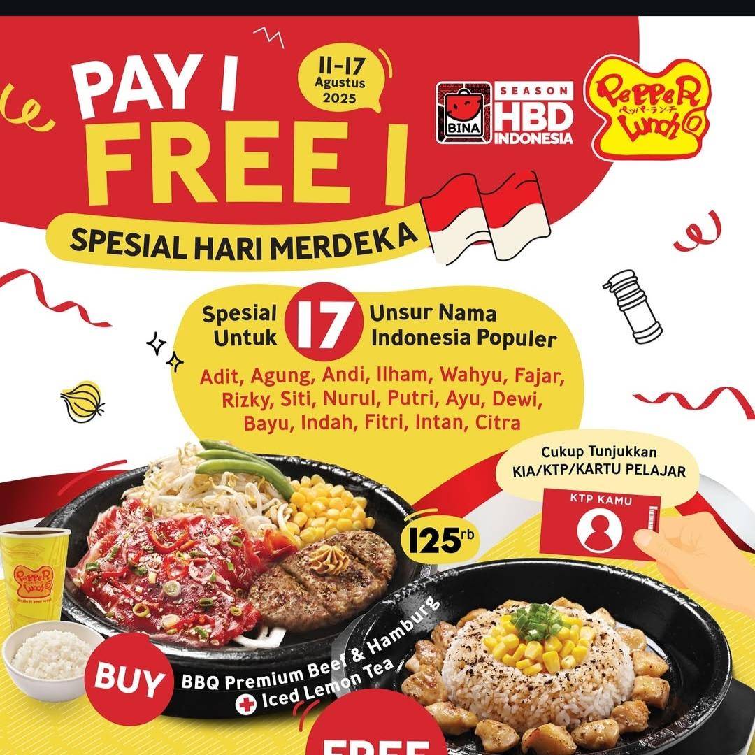 Promo Hari Merdeka dari Papper Lunch (Instagram/papperlunchid)