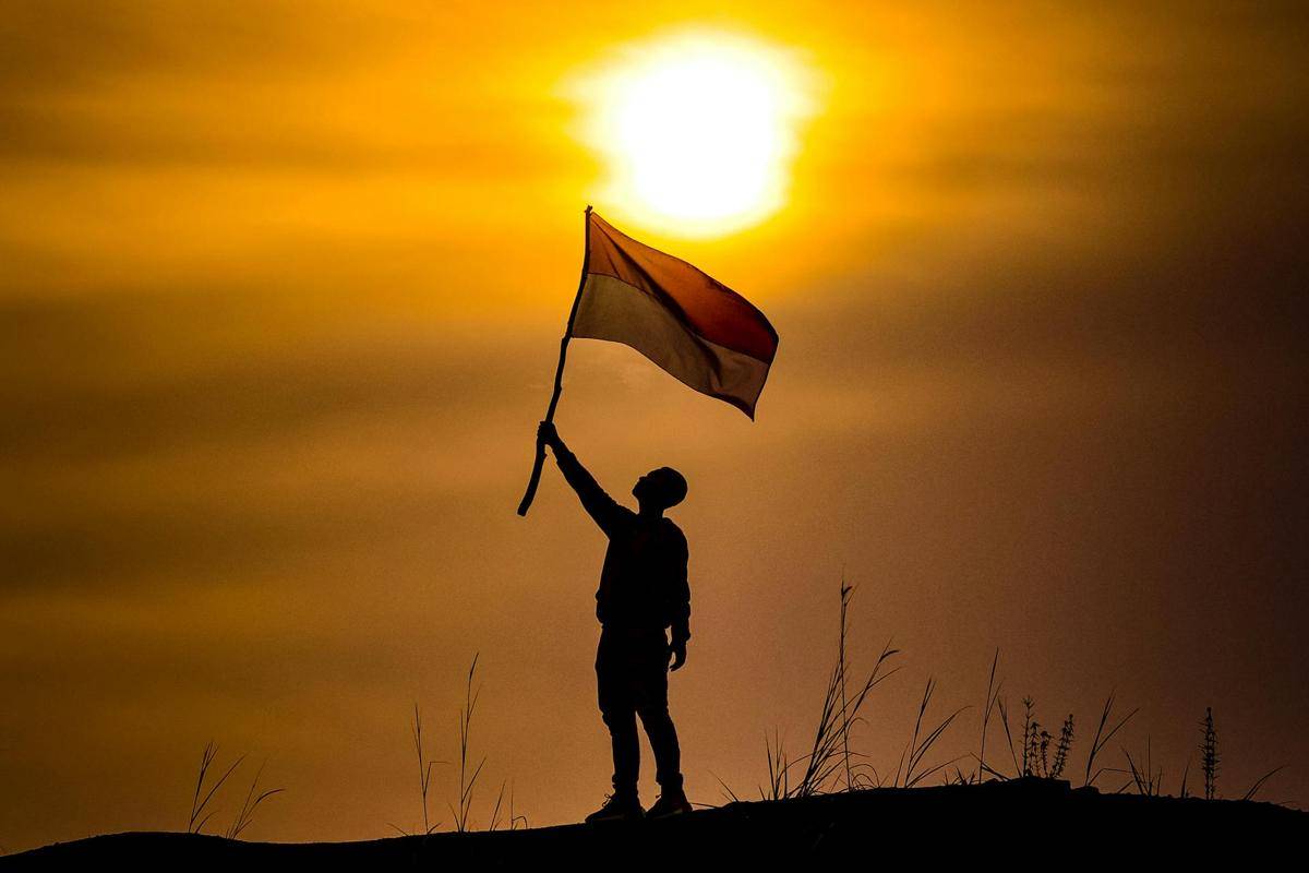 Ilustrasi orang memegang bendera (pexels.com/kamil)