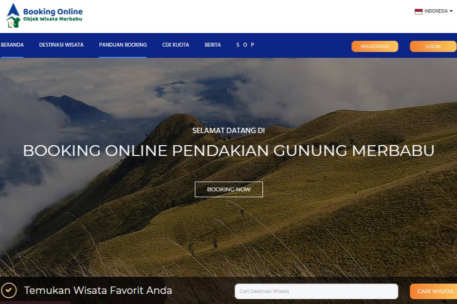 ilustrasi cara booking online Pendakian Gunung Merbabu 