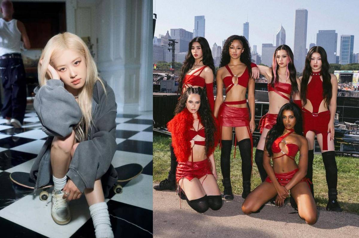 Katseye dan ROSÉ (instagram.com/katseyeworld dan instagram.com/roses_are_rosie)