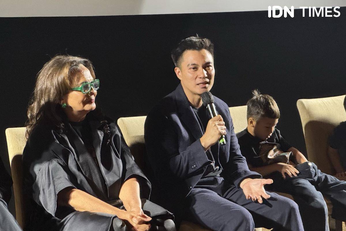Baim Wong dalam konferensi pers pada Selasa (12/8/2025) (IDN Times/Elizabeth Chiquita)