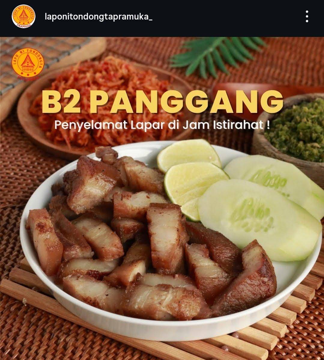 Potret menu Lapo Ni Tondongta