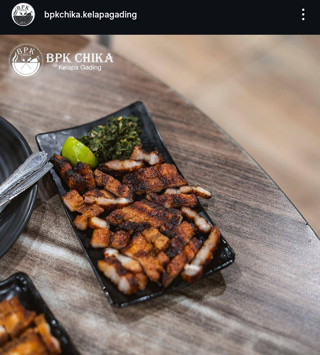 Potret menu BPK Chika