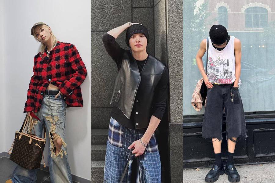 gaya y2k ala member Stray Kids