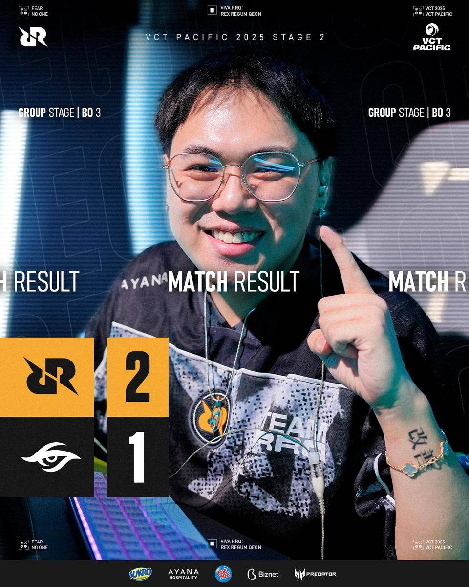 RRQ menang 2-1 atas Team Secrets di Grup Stage VCT Pacific Stage 2 