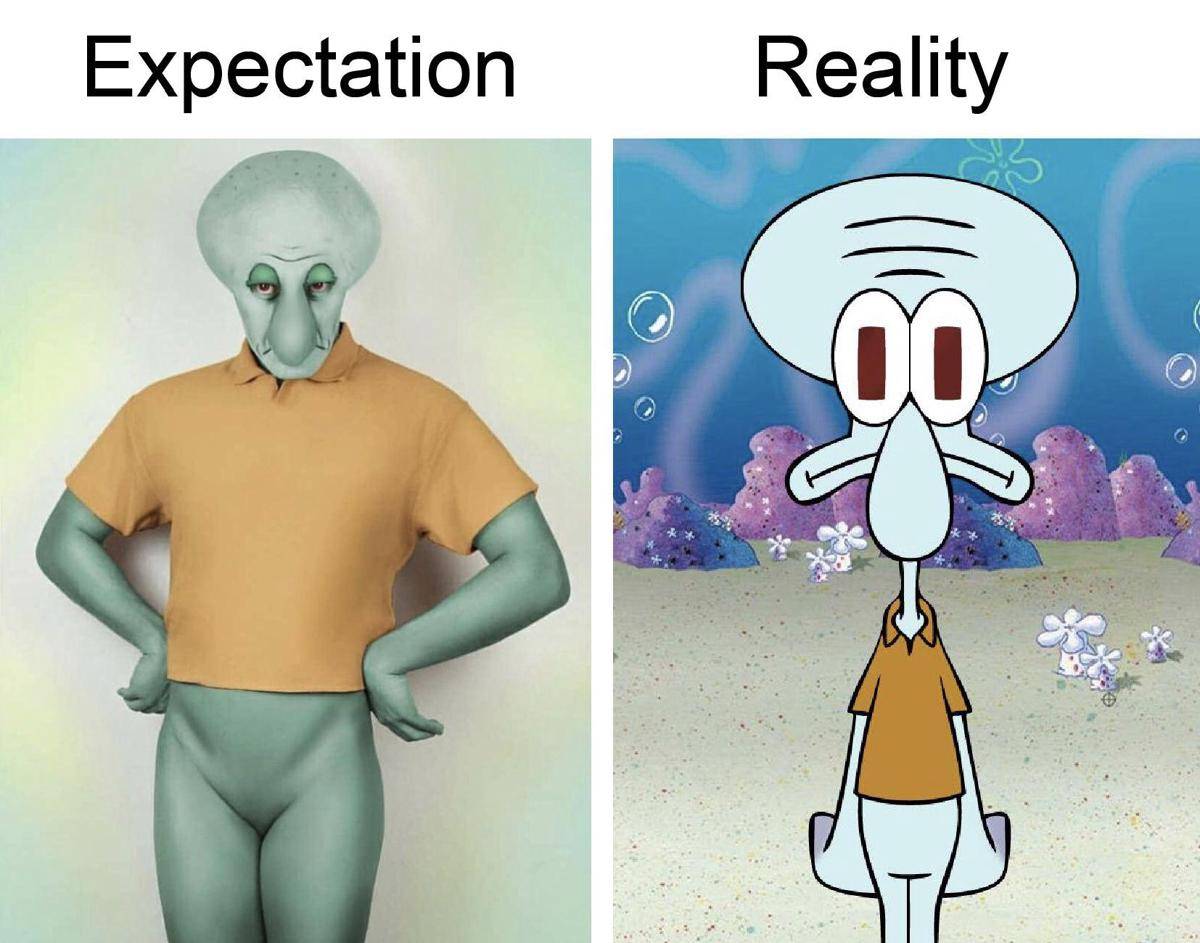 meme SpongeBob tentang kencan pertama
