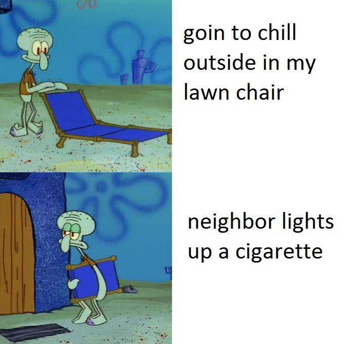 meme SpongeBob tentang tetangga
