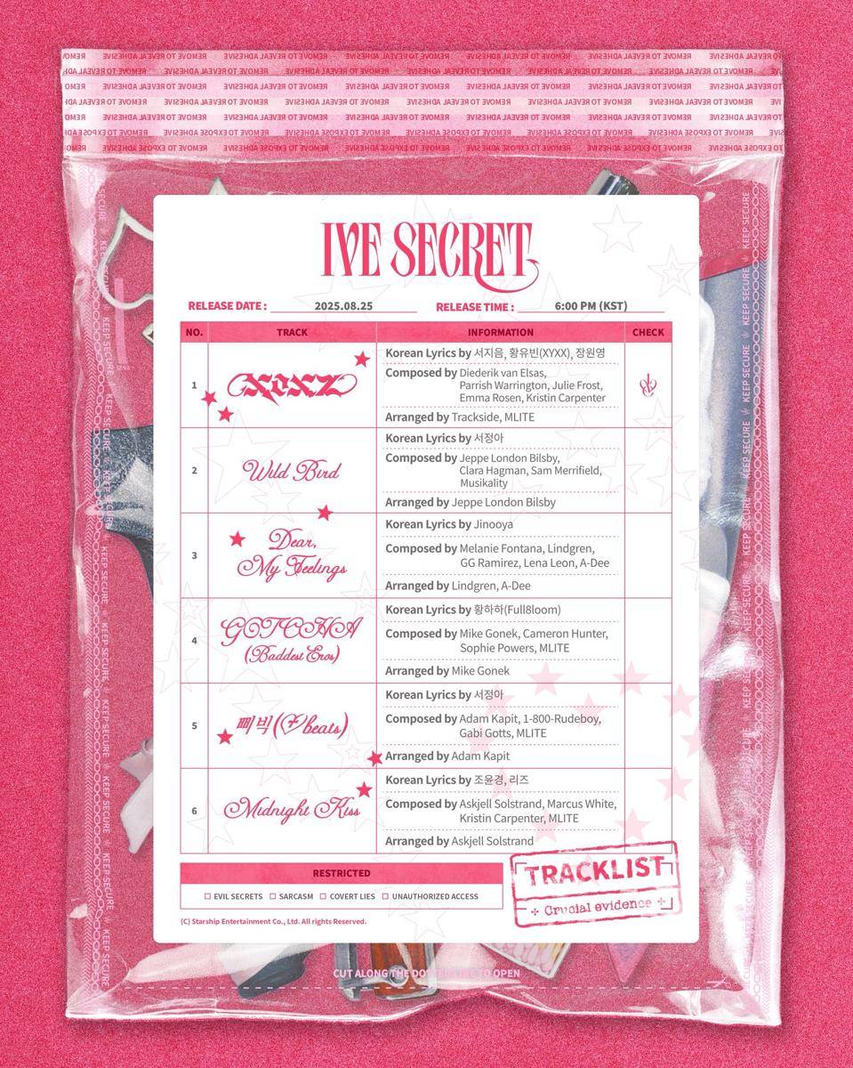 Tracklist Album IVE SECRET dari IVE