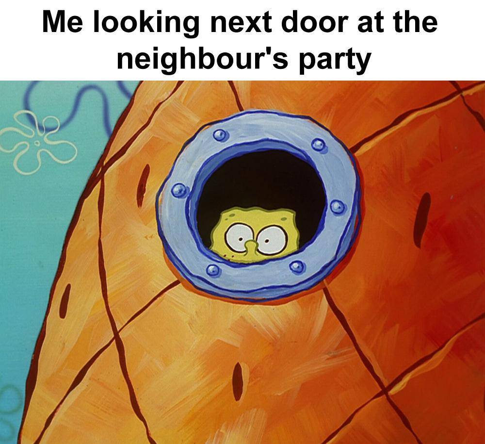 meme SpongeBob tentang tetangga