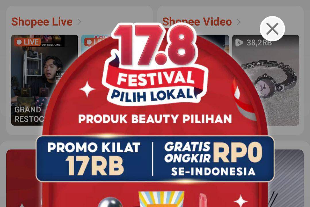 banner Festival Pilih Lokal 17.8 di Shopee 