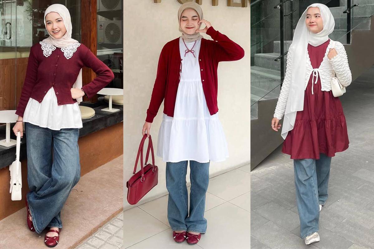 potret ide layering outfit ala Linan Dikas