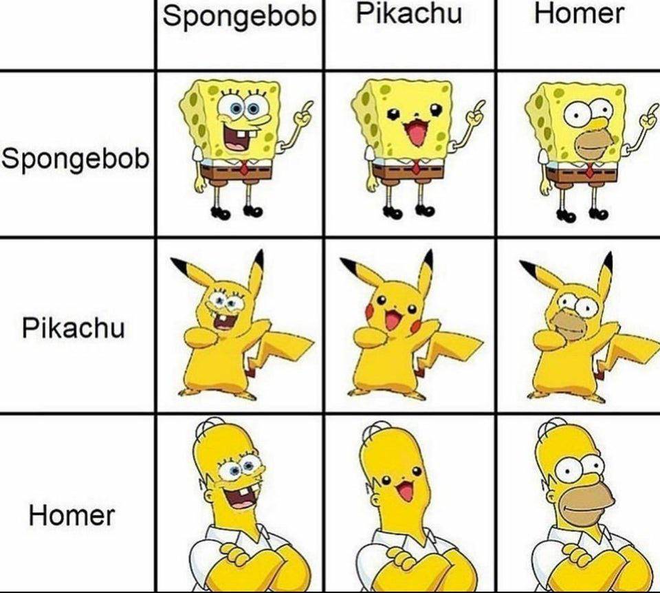 meme SpongeBob dan Pokémon 