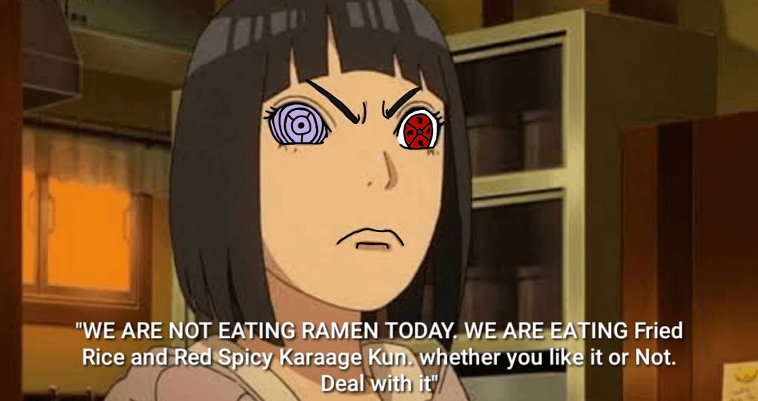 meme Hinata beragam versi