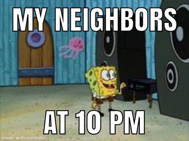 meme SpongeBob tentang tetangga