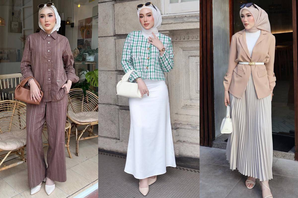 potret ide OOTD smart casual yang elegan ala Qainone