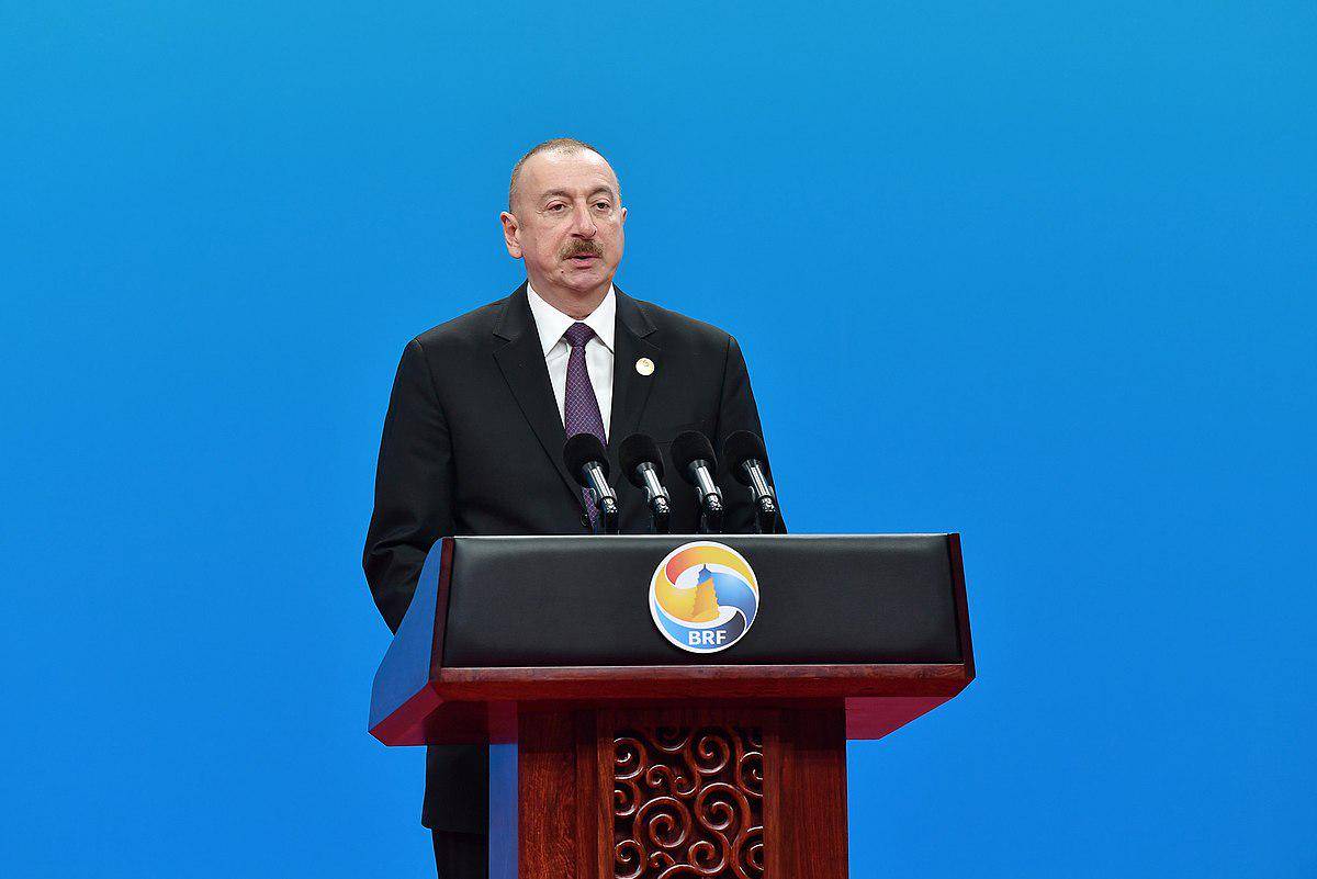Presiden Azerbaijan Ilham Aliyev selama Forum One Belt One Road Ke-2 di Beijing pada tahun 2019 