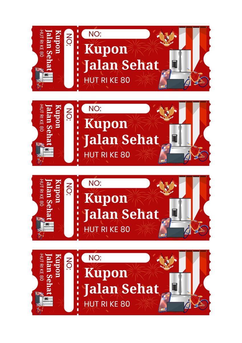 contoh kupon jalan sehat (canva.com/Hana Creative Studio)