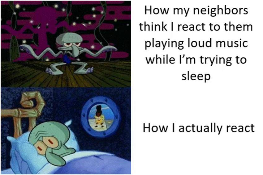 meme SpongeBob tentang tetangga