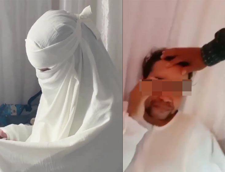 Seorang pria di Pinrang menyamar sebagai perempuan dengan mengenakan cadar.