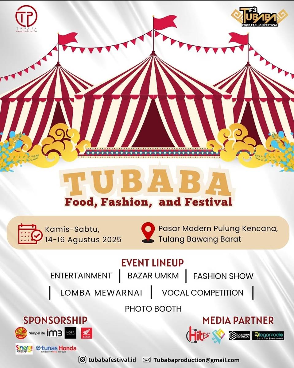 Tubaba Food, Fashion, and Festival (Instagram/lampuung)