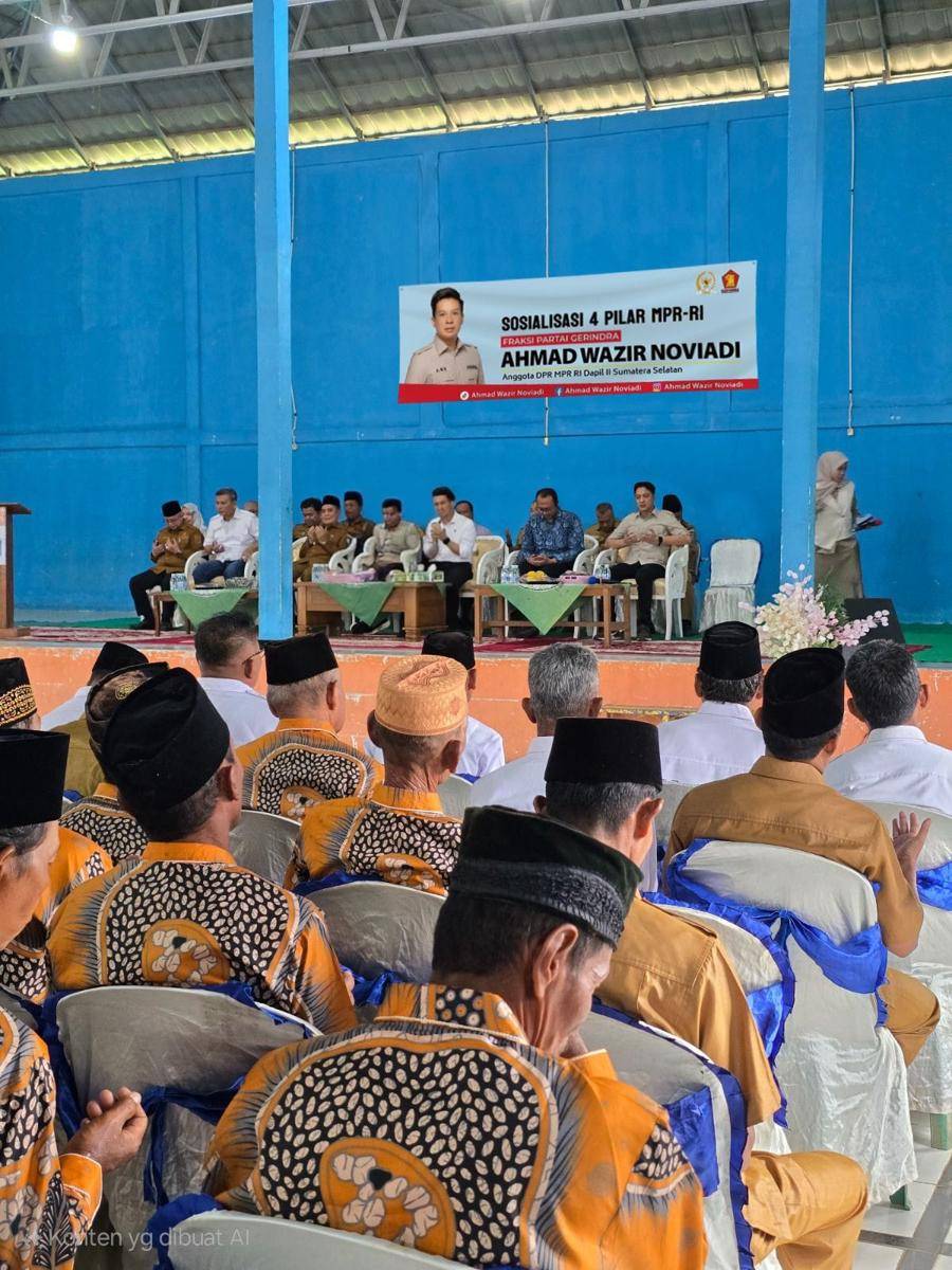 Anggota Komisi 2 DPR RI Ahmad Wazir Noviadi sosialisasi 4 Pilar Kebangsaan di Ogan Ilir, Rabu (30/7/2025).