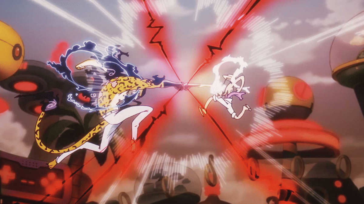 Luffy vs Lucci adu Haki (Dok. Toei Animation/One Piece)