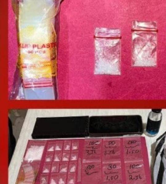 Barang bukti narkoba yang disita dari tangan Brigpol RK. (Dok. Polres Muratara)