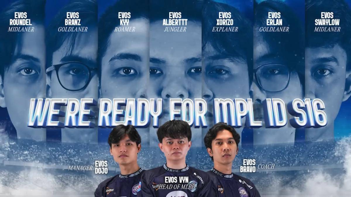 Line up Evos Esports untuk MPL ID Season 16 